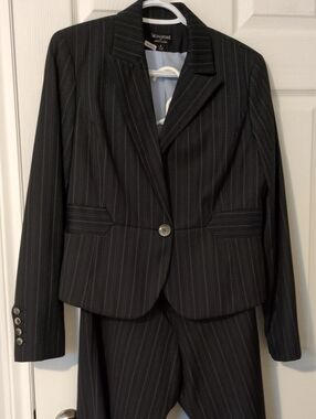 Signature Black Pinstripe Suit Jacket and Trousers NWOT